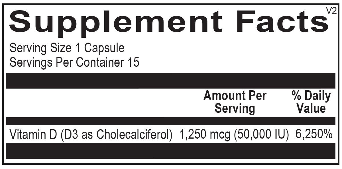 Vitamin D3 50,000 IU (10pack-15 capsule pack) - Vitalized 