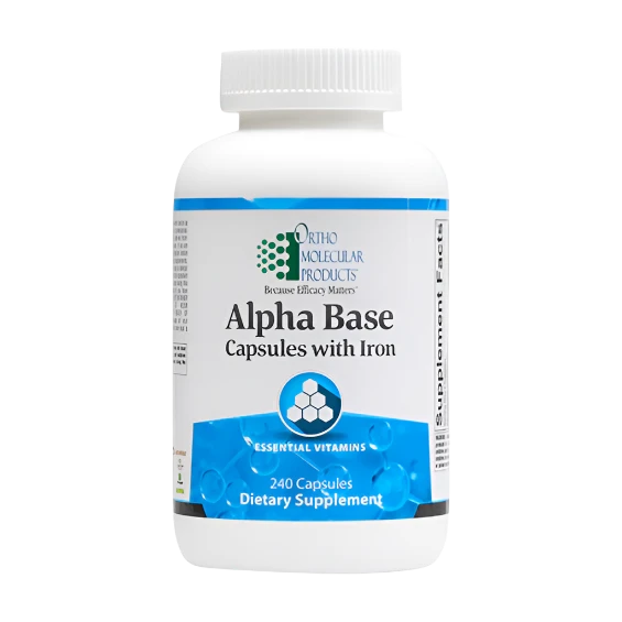 Alpha Base Capsules w/iron (240 capsules) - Vitalized 