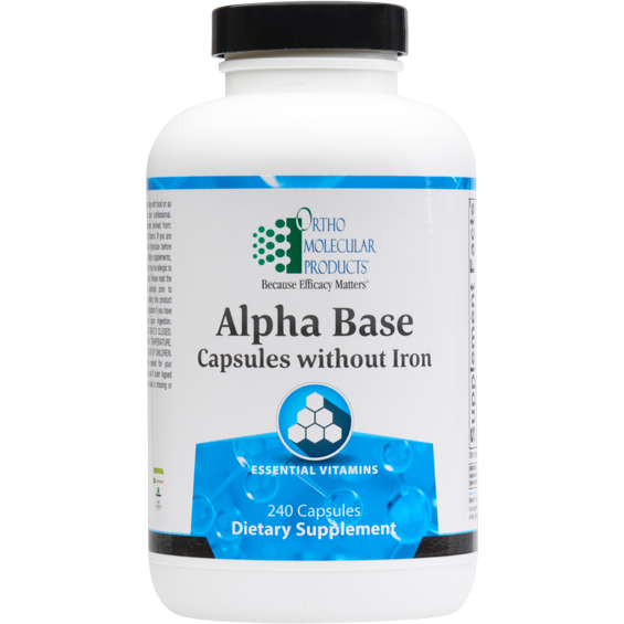 Alpha Base Capsules without Iron (240 capsules) - Vitalized 