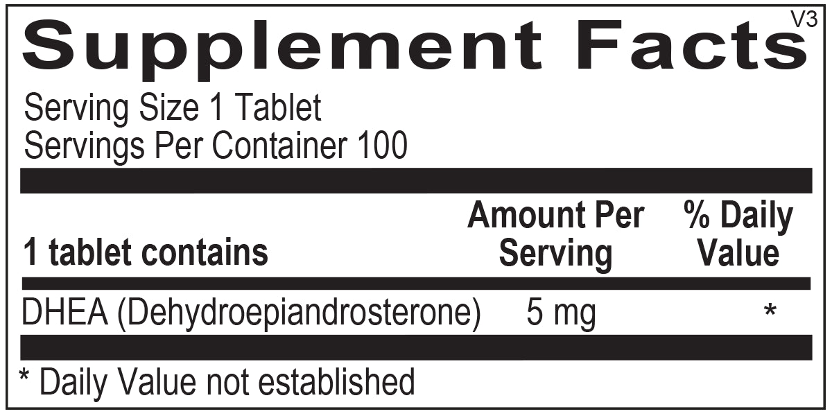 DHEA 5mg (100 tablets) - Vitalized 