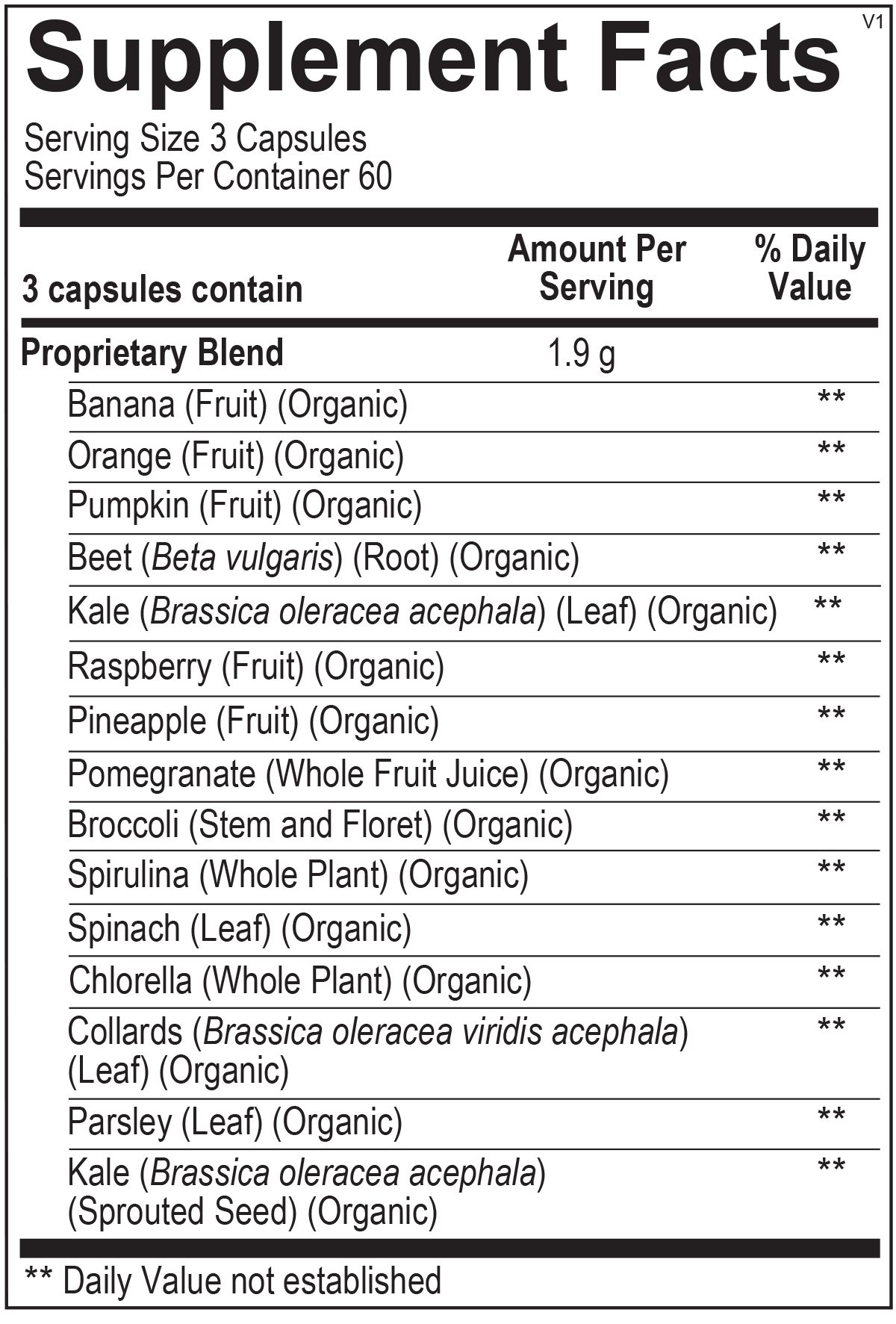 Indigo Greens Capsules (180 capsules) - Vitalized 